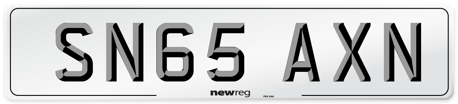 SN65 AXN Number Plate from New Reg